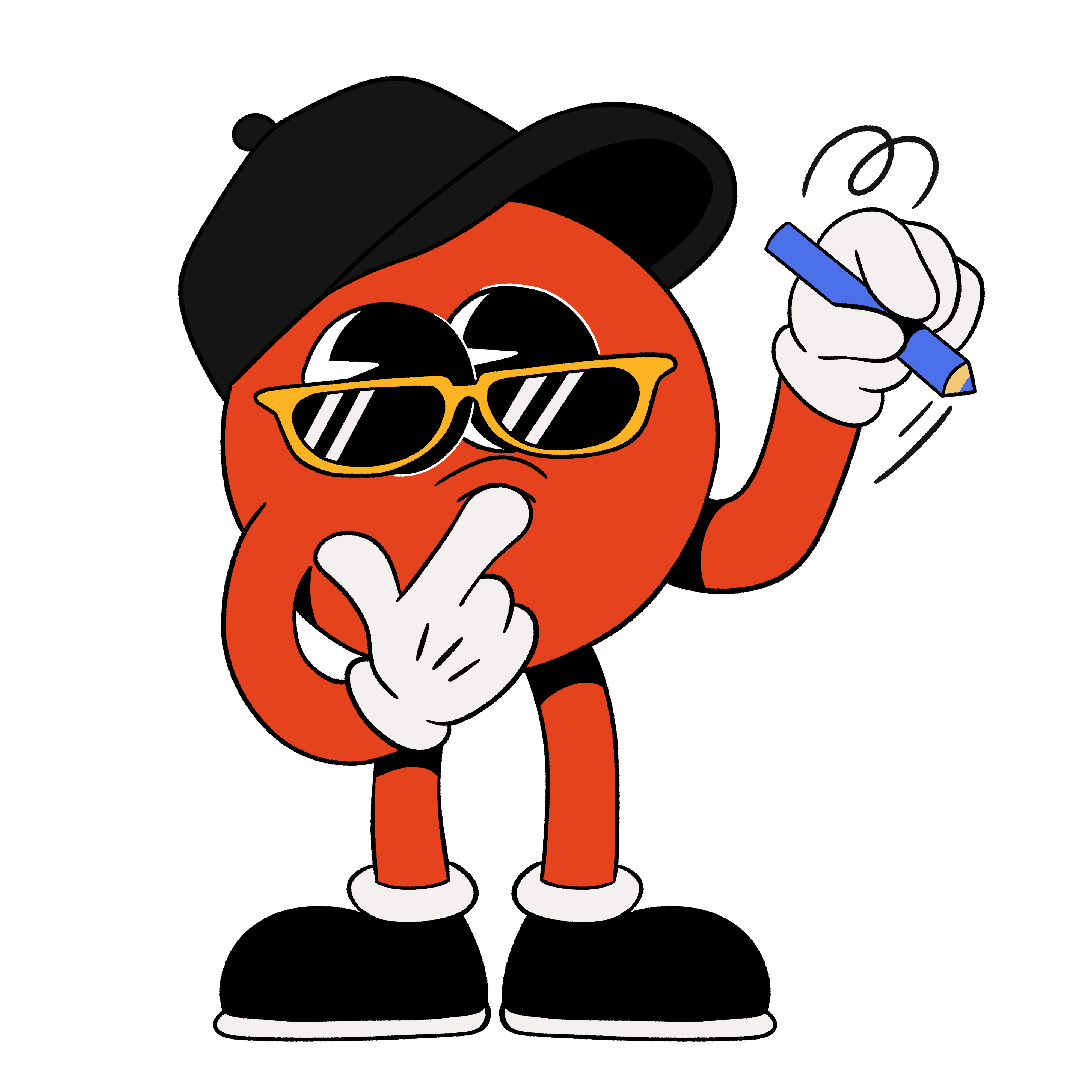 Retro Mascot Pose Study